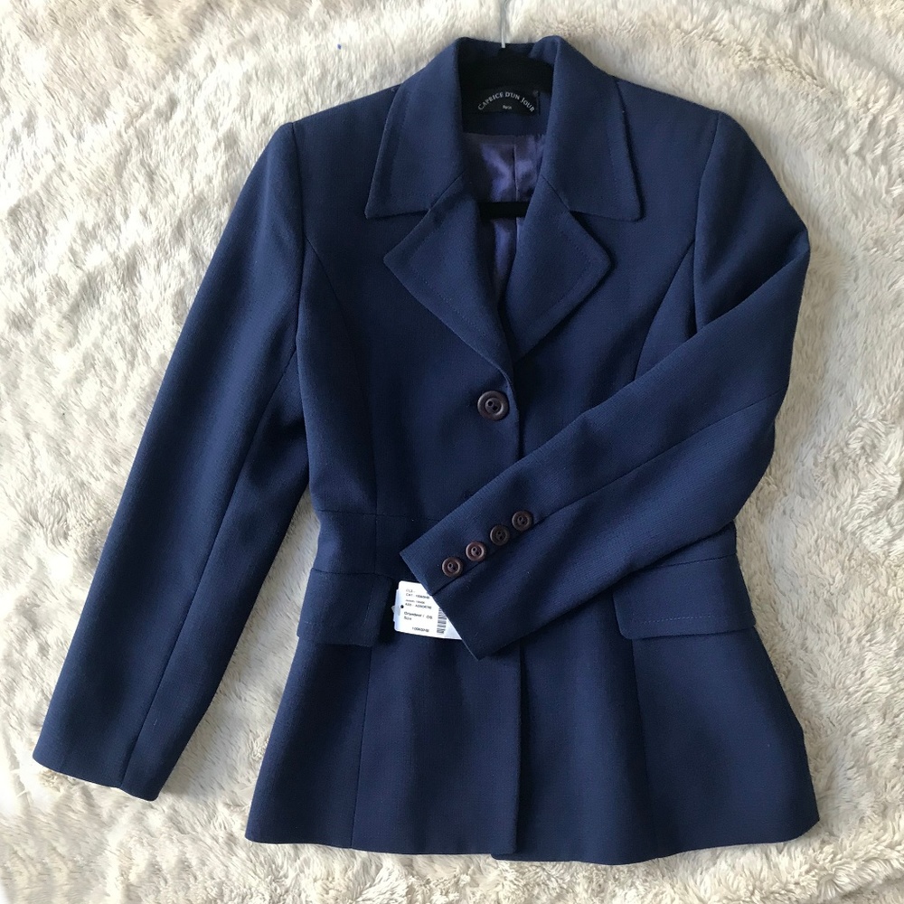 CAPRICE D'UN JOUR; Navy Blazer Jacket